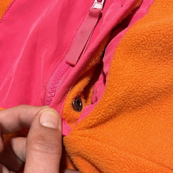 🔴 Hippie Rose Pullover- button down with small zipper- pink and orange- small - Picture 3 of 6